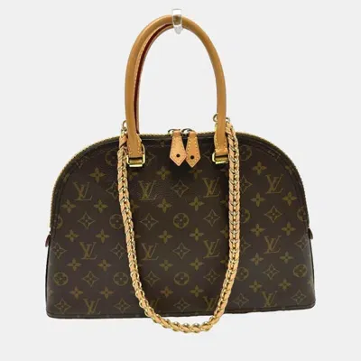 Pre-owned Louis Vuitton Brown Monogram Canvas Moon Alma Satchel