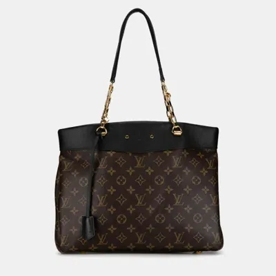 Pre-owned Louis Vuitton Brown Monogram Canvas Pallas Shopper Tote Bag