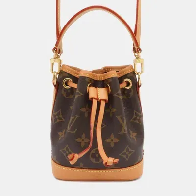 Pre-owned Louis Vuitton Brown Monogram Nano Noe Bag