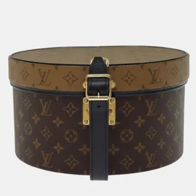 Pre-owned Louis Vuitton Brown Reverse Monogram Boite Chapeau 30 Hat Box