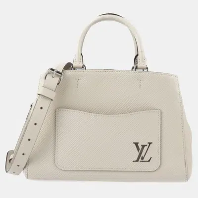 Pre-owned Louis Vuitton Cream Epi Leather Marelle Bb Shoulder Bag With Pouch In Beige