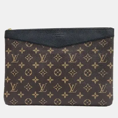 Pre-owned Louis Vuitton Daily Clutch In Brown