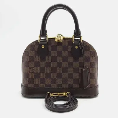 Pre-owned Louis Vuitton Damier Alma Bb Bag In Brown