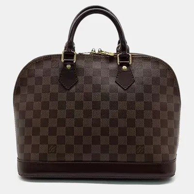 Pre-owned Louis Vuitton Damier Alma Pm Bag In Brown