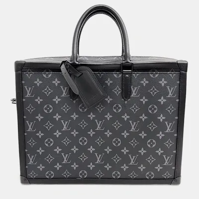 Pre-owned Louis Vuitton Eclipse Soft Trunk Briefcase M44952 In Black