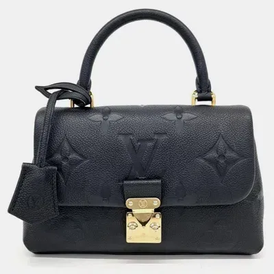 Pre-owned Louis Vuitton Empreinte Madeleine Bb Bag In Black