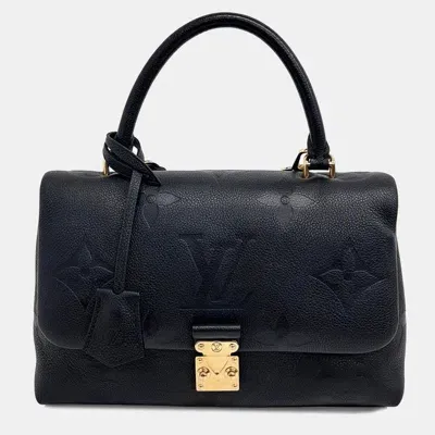 Pre-owned Louis Vuitton Empreinte Madeleine Mm Bag In Black