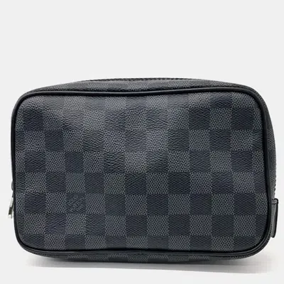 Pre-owned Louis Vuitton Graphite Pouch In Black