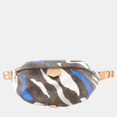 Pre-owned Louis Vuitton League Of Legends Brown Blue Multicolor Coated Canvas Leather Mm Monogram Waist Bag