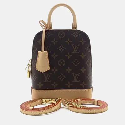 Pre-owned Louis Vuitton Monogram Alma Backpack In Brown