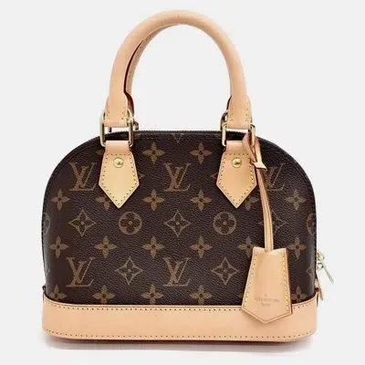 Pre-owned Louis Vuitton Monogram Alma Bb Bag In Brown