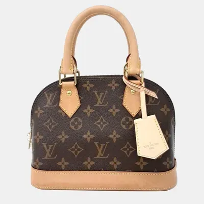 Pre-owned Louis Vuitton Monogram Alma Bb Bag In Brown