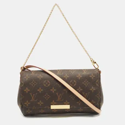 Pre-owned Louis Vuitton Monogram Canvas Favorite Mm Bag In Brown