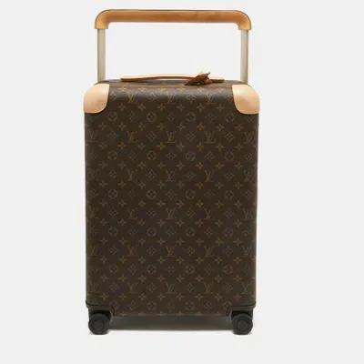 Pre-owned Louis Vuitton Monogram Canvas Horizon 55 Suitcase In Brown