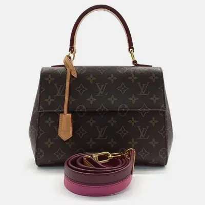 Pre-owned Louis Vuitton Monogram Cluny Bb Bag In Brown