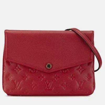 Pre-owned Louis Vuitton Monogram Empreinte Twice In Red