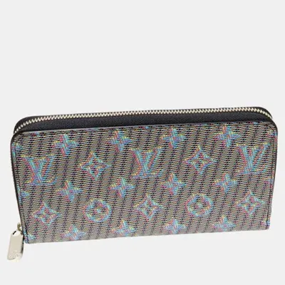 Pre-owned Louis Vuitton Monogram Zipper Wallet M68662 Blue Canvas