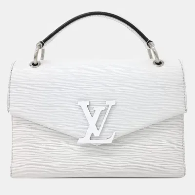 Pre-owned Louis Vuitton Pochette Grenelle Bag In White