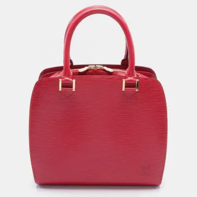 Pre-owned Louis Vuitton Red Leather Pont Neuf Satchel Bag