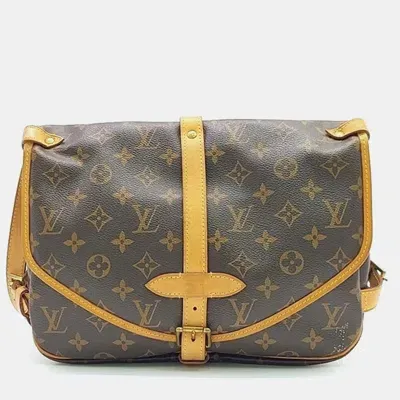 Pre-owned Louis Vuitton Saumur Mm Bag In Brown