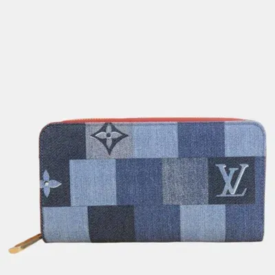 Pre-owned Louis Vuitton Zippy Wallet Blue Denim