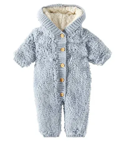 Louise Misha Baby David Wool And Cotton Jumpsuit In Blue