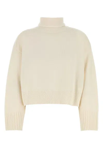 Loulou Collar Sweater-m Nd  Female In Neutral