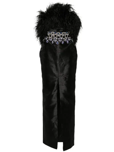 Loulou Crystal-embellished Gown In Black