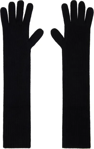 Loulou Studio Black Milos Cashmere Gloves