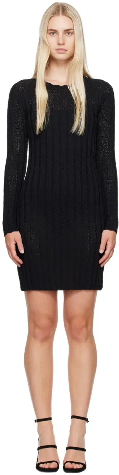 Loulou Studio Amaalia Ribbed Knit Mini Dress In Black