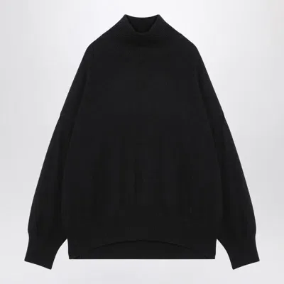 Loulou Studio Black Turtleneck Sweater In Beige