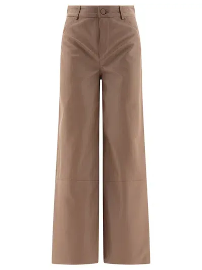 Loulou Studio Figari Trousers In Brown