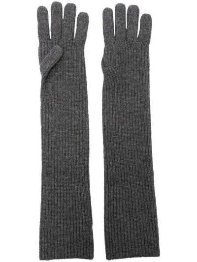 Loulou Studio Gloves In Anthracite Melange