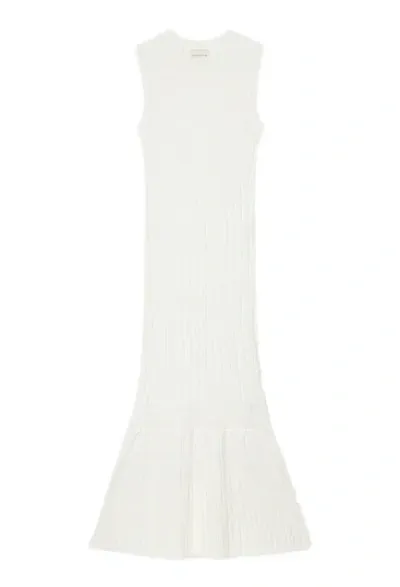 Loulou Studio Molino Long Dress Woman Ivory In Knit