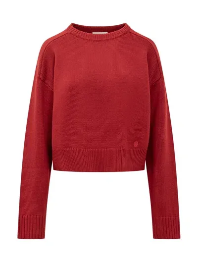 Loulou Studio Ropo Wool Blend Crewneck Sweater In Red