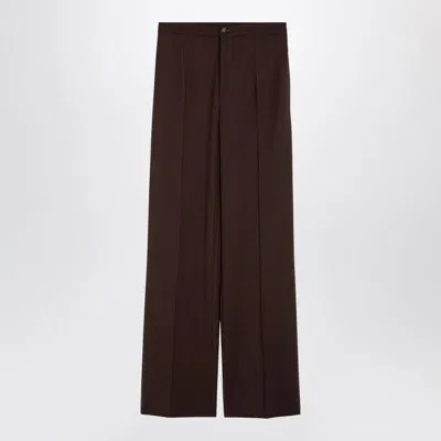 Loulou Studio Palazzo Pants In Brown