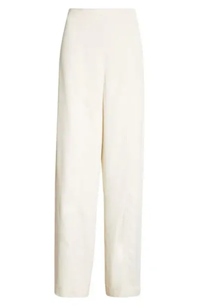 Loulou Studio Talia Straight Leg Pants In Ivory