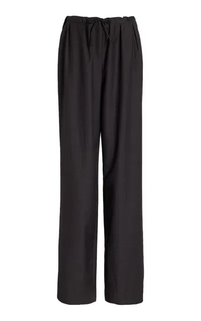 Loulou Studio Wide-leg Pants In Black