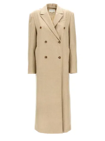 Loulou Studio Beige Double Breasted Trench Coat