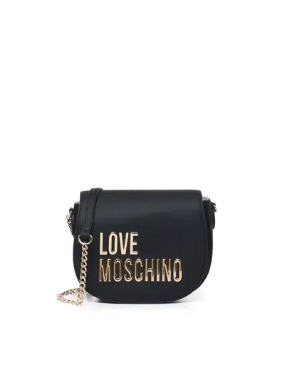 Love Moschino Shoulder Bag With Logo In Negro