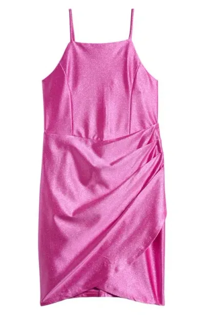 Love, Nickie Lew Kids' Metallic Strappy Dress In Doll Pink