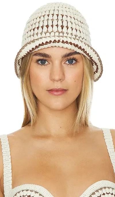 Lovers & Friends Mara Crochet Hat In Ivory Natural