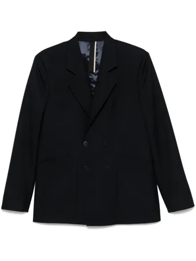 Low Brand Double-breasted Blazer In Blau