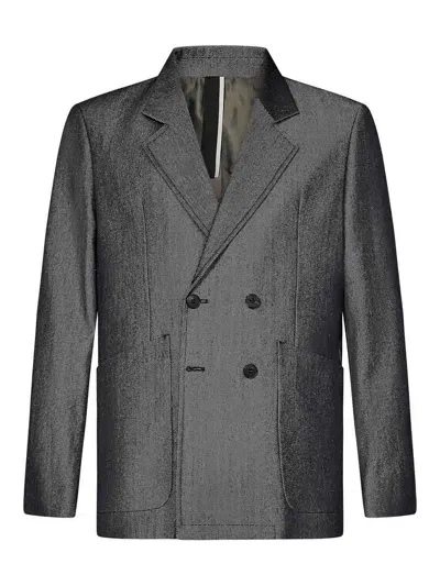 Low Brand Grey Double-breasted Blazer