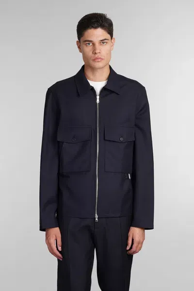 Low Brand S130 Casual Jacket In Blue Wool