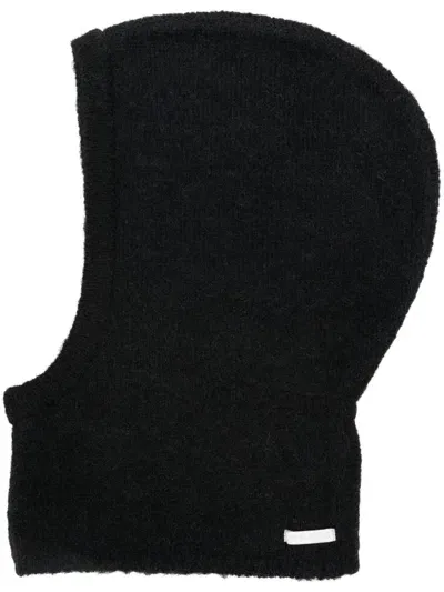 Low Classic Brushed-effect Balaclava In Black