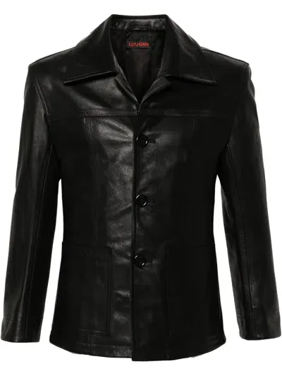 Lựu Đạn Creep Leather Jacket In Black