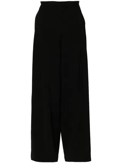 Lựu Đạn Pleated Wide-leg Trousers In Black