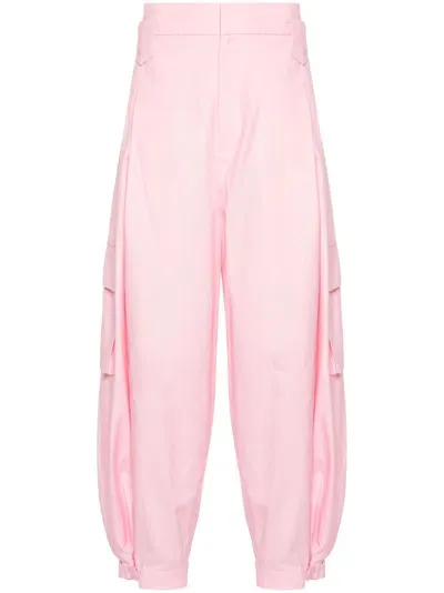 Lựu Đạn Pleated Cargo Trousers In Pink