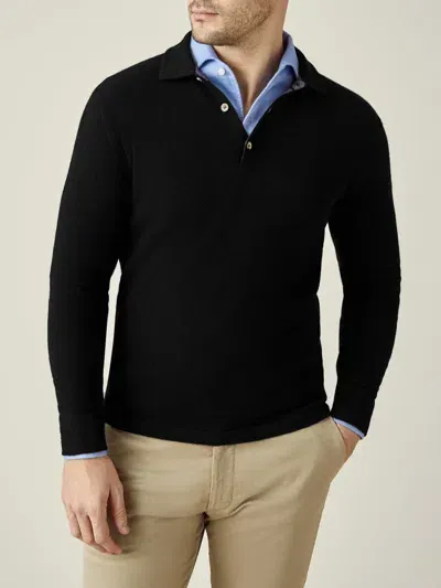 Luca Faloni Polo Sweater In Black